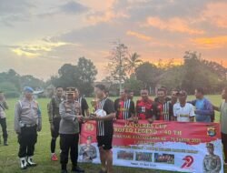 Sambut Hari Bhayangkara Ke-79, Polsek Tulang Bawang Tengah Gelar Sepak Bola Kapolres Cup Trofeo Legend U-40